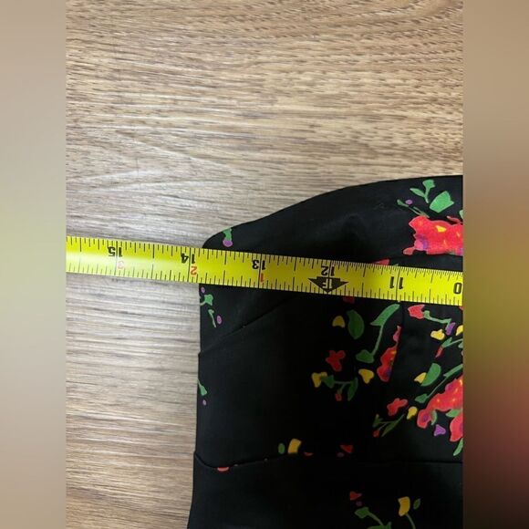 Free People Womens Dress Size 2 Black Floral Sheath Empire Waist Strapless Short - Picture 7 of 8
